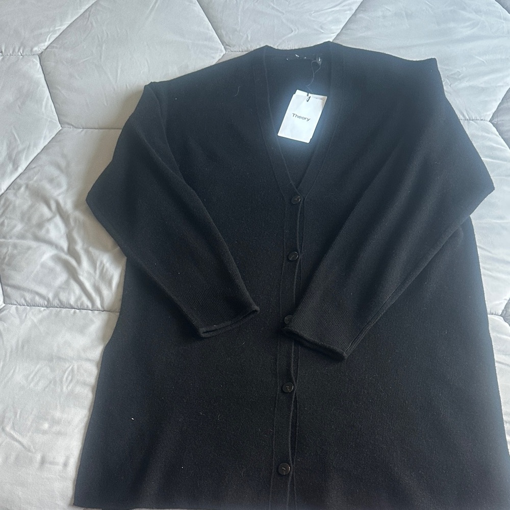 Theory Classic Black Cardigan